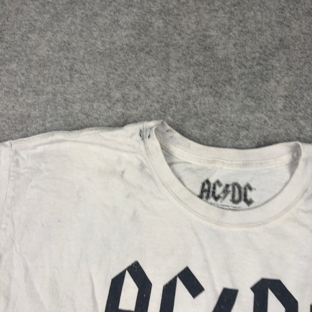Y2K AC/DC Graphic Tee Mens Large Back In Black 1980 US Tour Tie Dye Grunge Skate - Picture 5 of 15